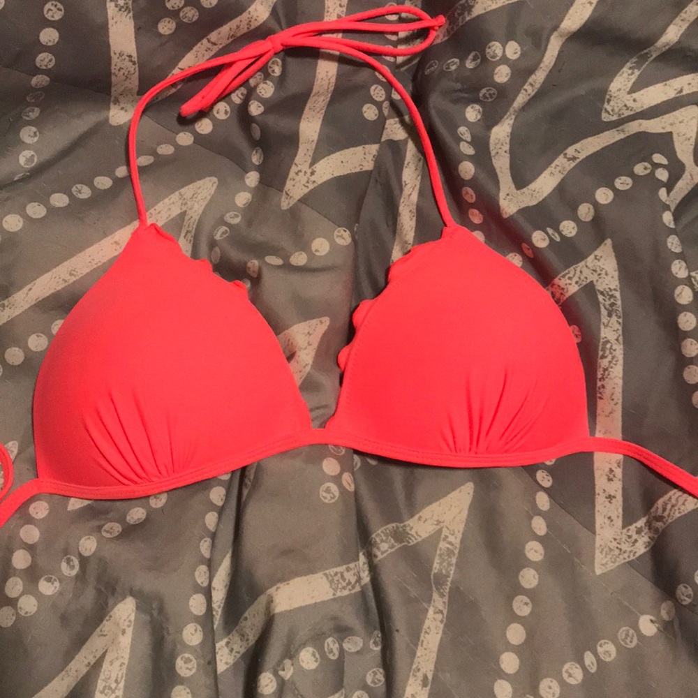 Large hot pink bikini top. Too small, never worn!